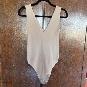 Elegant Cream Ribbed Bodysuit
